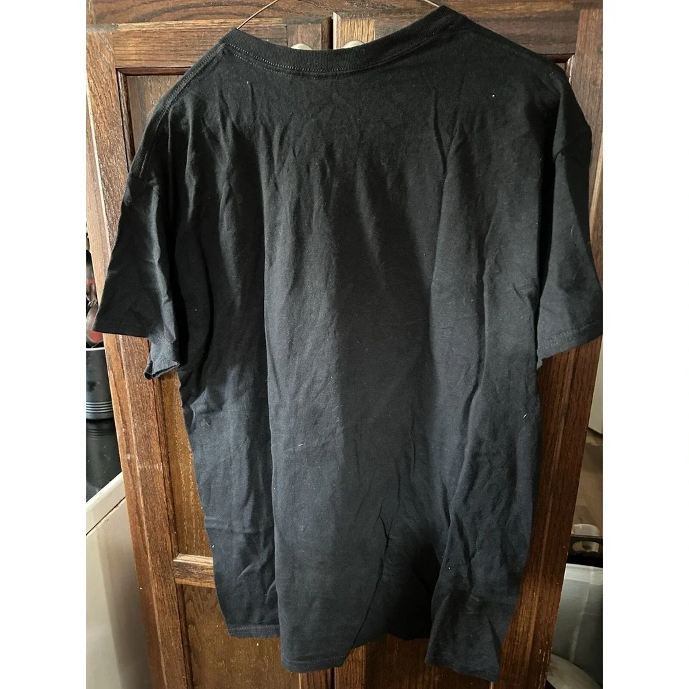 Purple Flower T Shirt W/ Skull Size Large Black‎